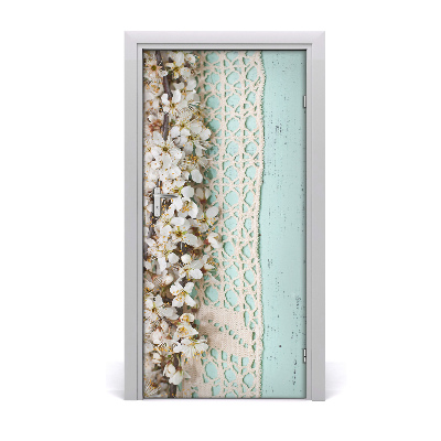 Self-adhesive door sticker Cherry blossoms