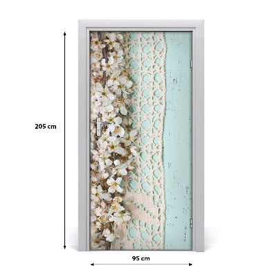 Self-adhesive door sticker Cherry blossoms