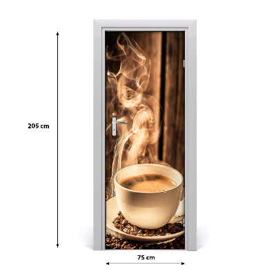 Self-adhesive door sticker Aromatic coffee