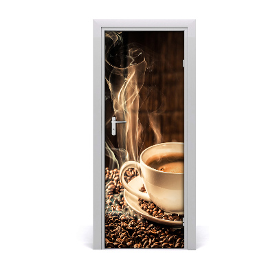 Self-adhesive door sticker Aromatic coffee