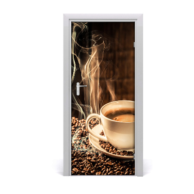 Self-adhesive door sticker Aromatic coffee