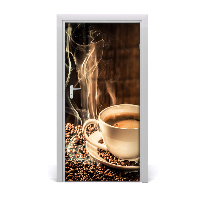 Self-adhesive door sticker Aromatic coffee