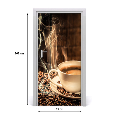 Self-adhesive door sticker Aromatic coffee