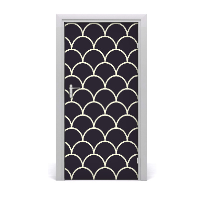 Door wallpaper Fish scales