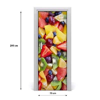 Self-adhesive door sticker Chopped fruit