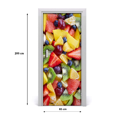 Self-adhesive door sticker Chopped fruit