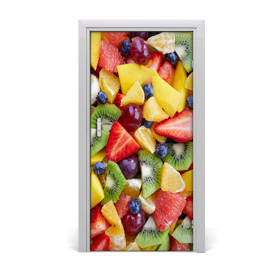 Self-adhesive door sticker Chopped fruit