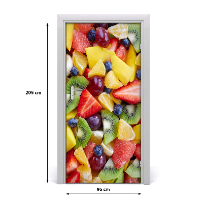 Self-adhesive door sticker Chopped fruit