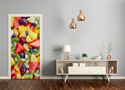 Self-adhesive door sticker Chopped fruit