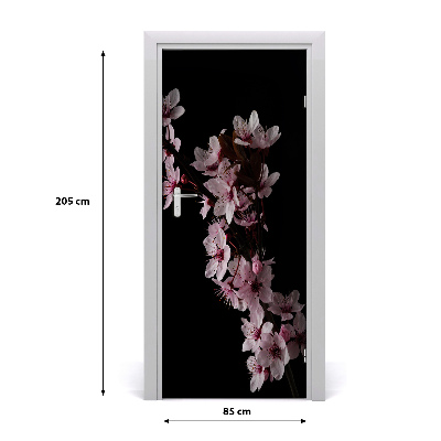 Self-adhesive door sticker Cherry blossoms