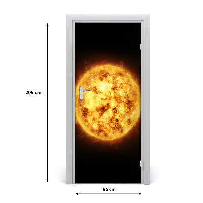 Self-adhesive door wallpaper Sun