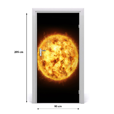 Self-adhesive door wallpaper Sun