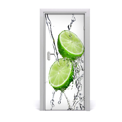 Self-adhesive door sticker Lime