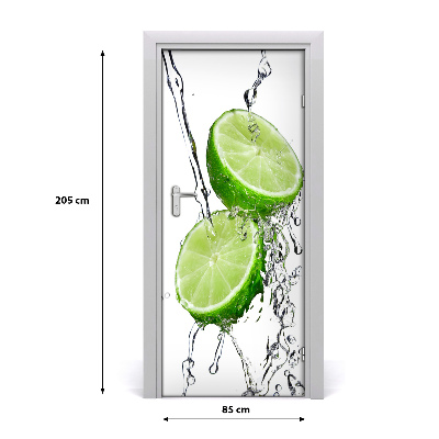 Self-adhesive door sticker Lime