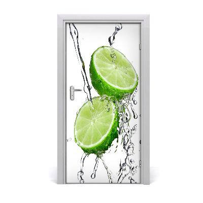 Self-adhesive door sticker Lime