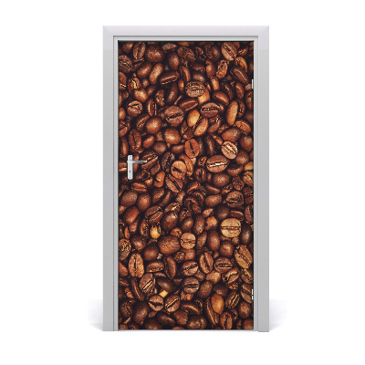 Self-adhesive door sticker Coffee beans