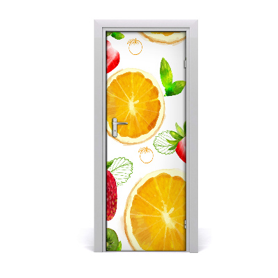 Self-adhesive door sticker Fruits