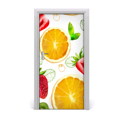 Self-adhesive door sticker Fruits