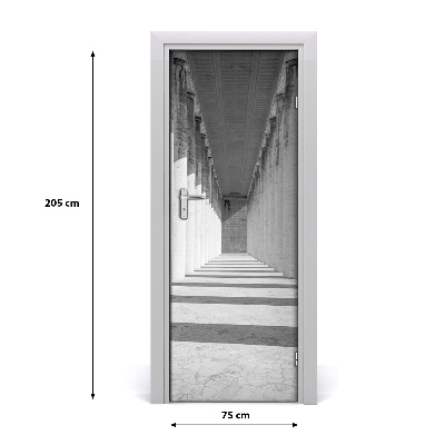 Self-adhesive door wallpaper Corridor