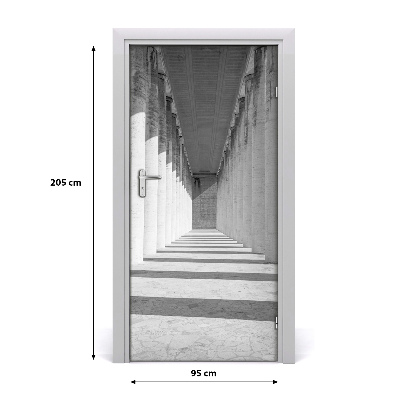 Self-adhesive door wallpaper Corridor