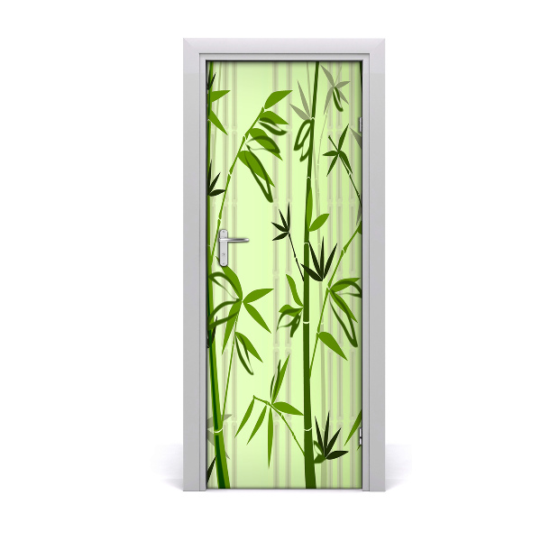 Self-adhesive door sticker On the bamboo door