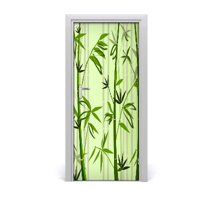 Self-adhesive door sticker On the bamboo door