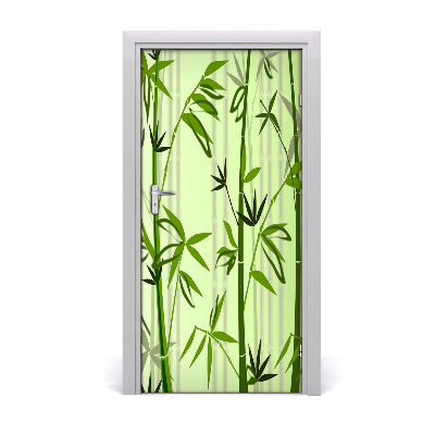 Self-adhesive door sticker On the bamboo door