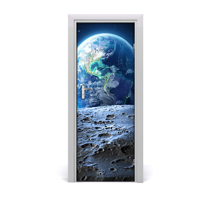 Self-adhesive door wallpaper Planet earth