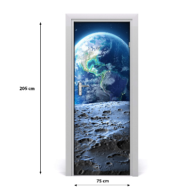 Self-adhesive door wallpaper Planet earth