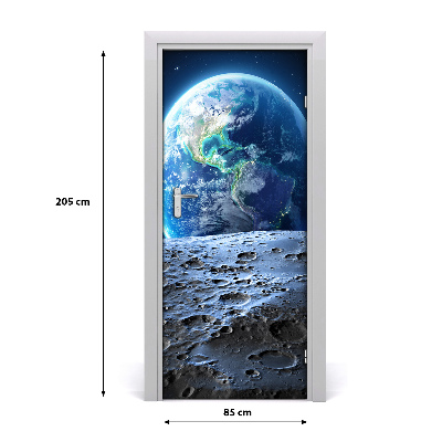 Self-adhesive door wallpaper Planet earth