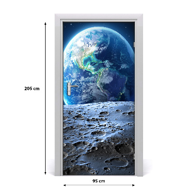 Self-adhesive door wallpaper Planet earth