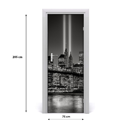 Self-adhesive door wallpaper Manhattan new york