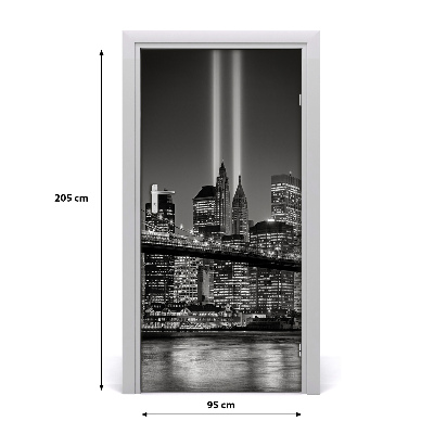 Self-adhesive door wallpaper Manhattan new york