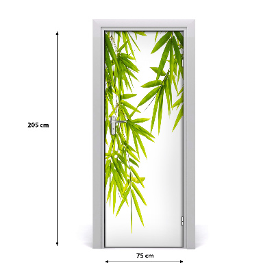 Self-adhesive door sticker Bamboo leaves