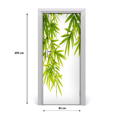 Self-adhesive door sticker Bamboo leaves