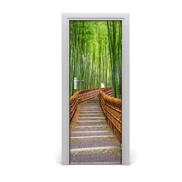 Door wallpaper Bamboo forest