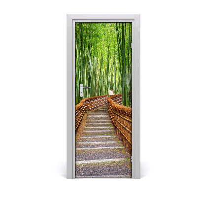 Door wallpaper Bamboo forest