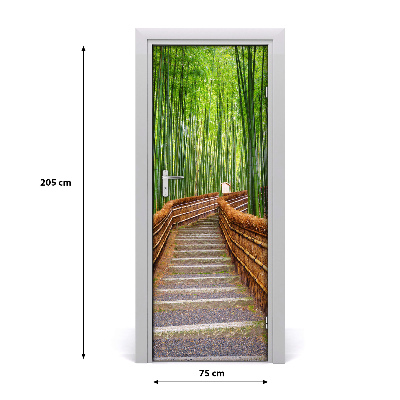 Door wallpaper Bamboo forest