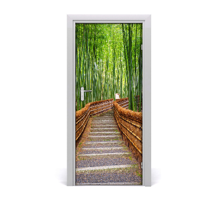 Door wallpaper Bamboo forest