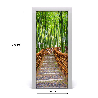 Door wallpaper Bamboo forest