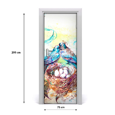 Self-adhesive door sticker Family wall