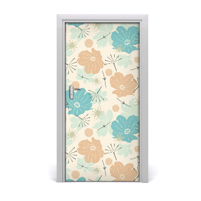 Self-adhesive door veneer Floral pattern