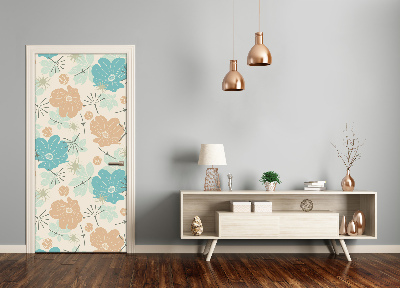 Self-adhesive door veneer Floral pattern