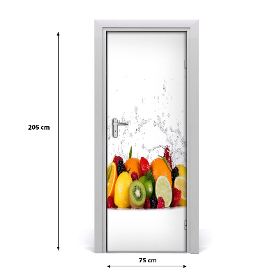 Self-adhesive door sticker Fruits