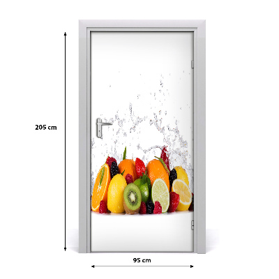 Self-adhesive door sticker Fruits