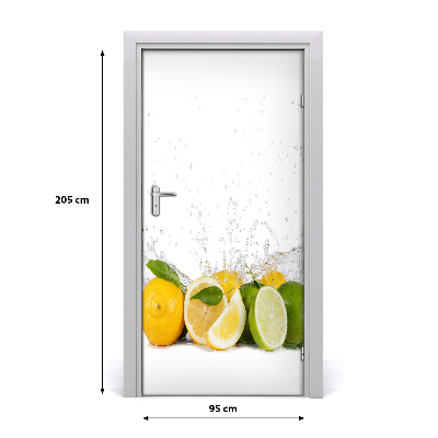 Self-adhesive door sticker Citrus fruits