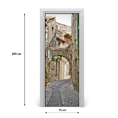 Self-adhesive door wallpaper Provence france