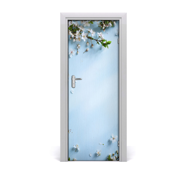 Self-adhesive door sticker Cherry blossoms