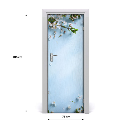 Self-adhesive door sticker Cherry blossoms