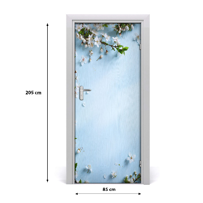 Self-adhesive door sticker Cherry blossoms